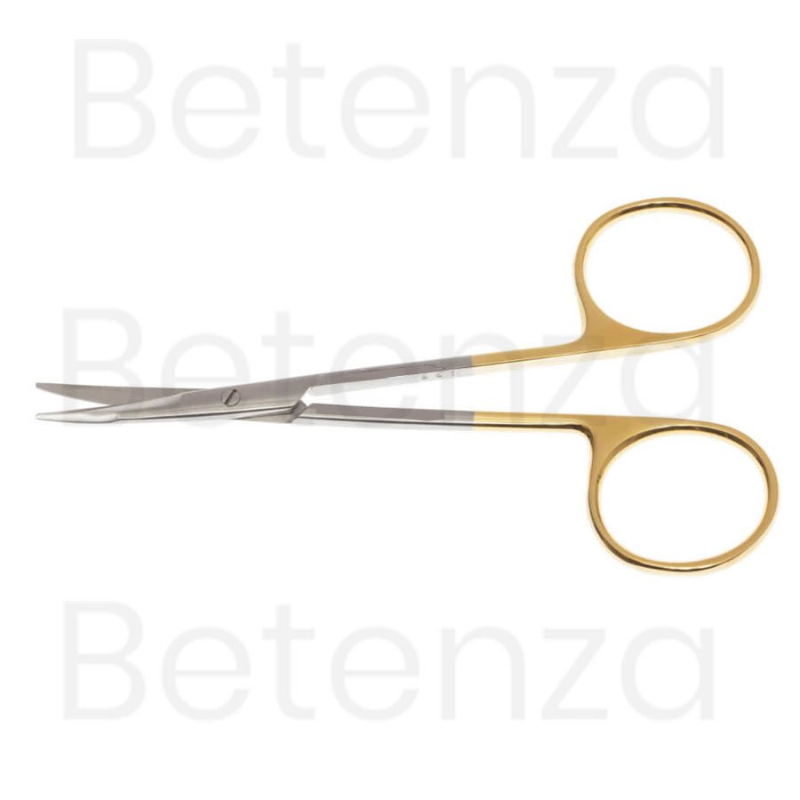 Kaye Serrated Onyx Scissors, 4-1.2 in (11.5cm), Curved