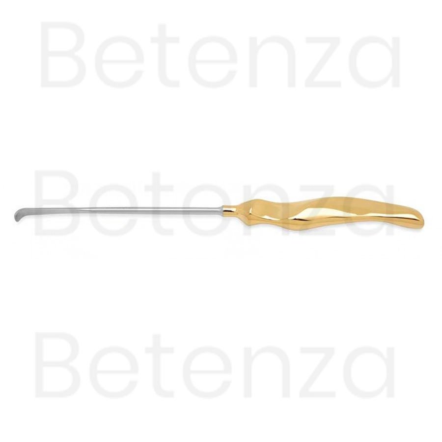 Daniel Endoscopic Forehead Transoraler Dissector, Curved tip, 7mm wide, 23.5cm9¼” length